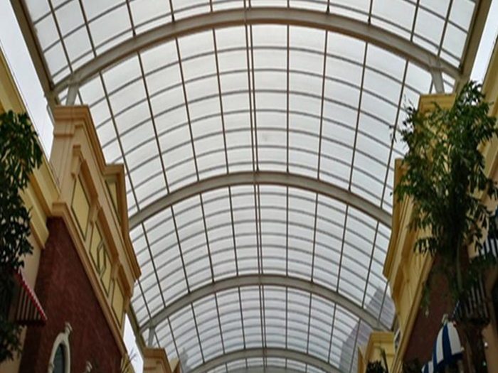 敦化屋面网架顶棚吊装方案